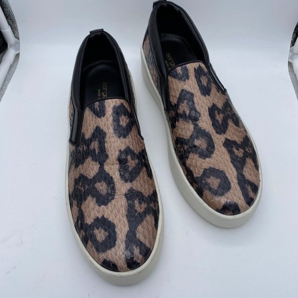 SERGIO ROSSI Genuine Python Slip On Sneakers US 8.5 Classic Luxury NWOT - Picture 3 of 8